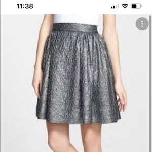 KATE SPADE AIMEE GUNMETAL SKIRT SZ 10
